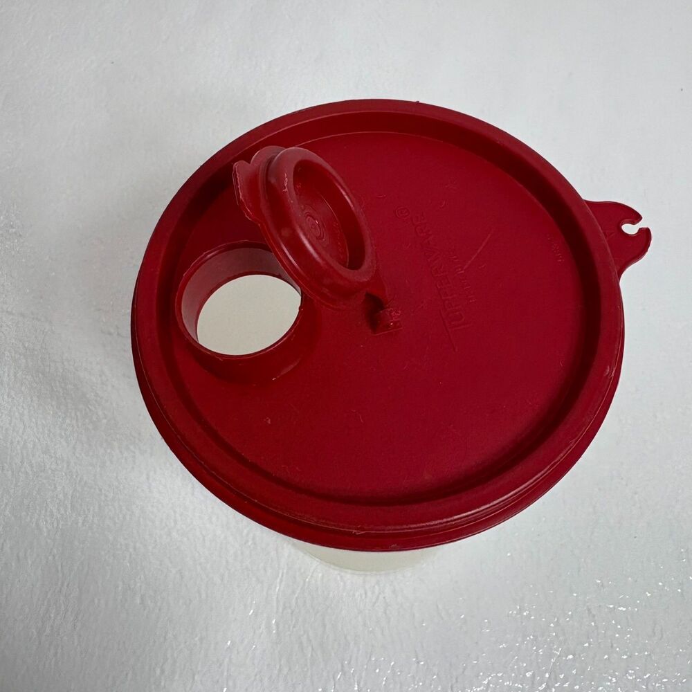 Tupperware #321 Vintage Modular Mate Container with Pour Spout Lid Red - Picture 7 of 9